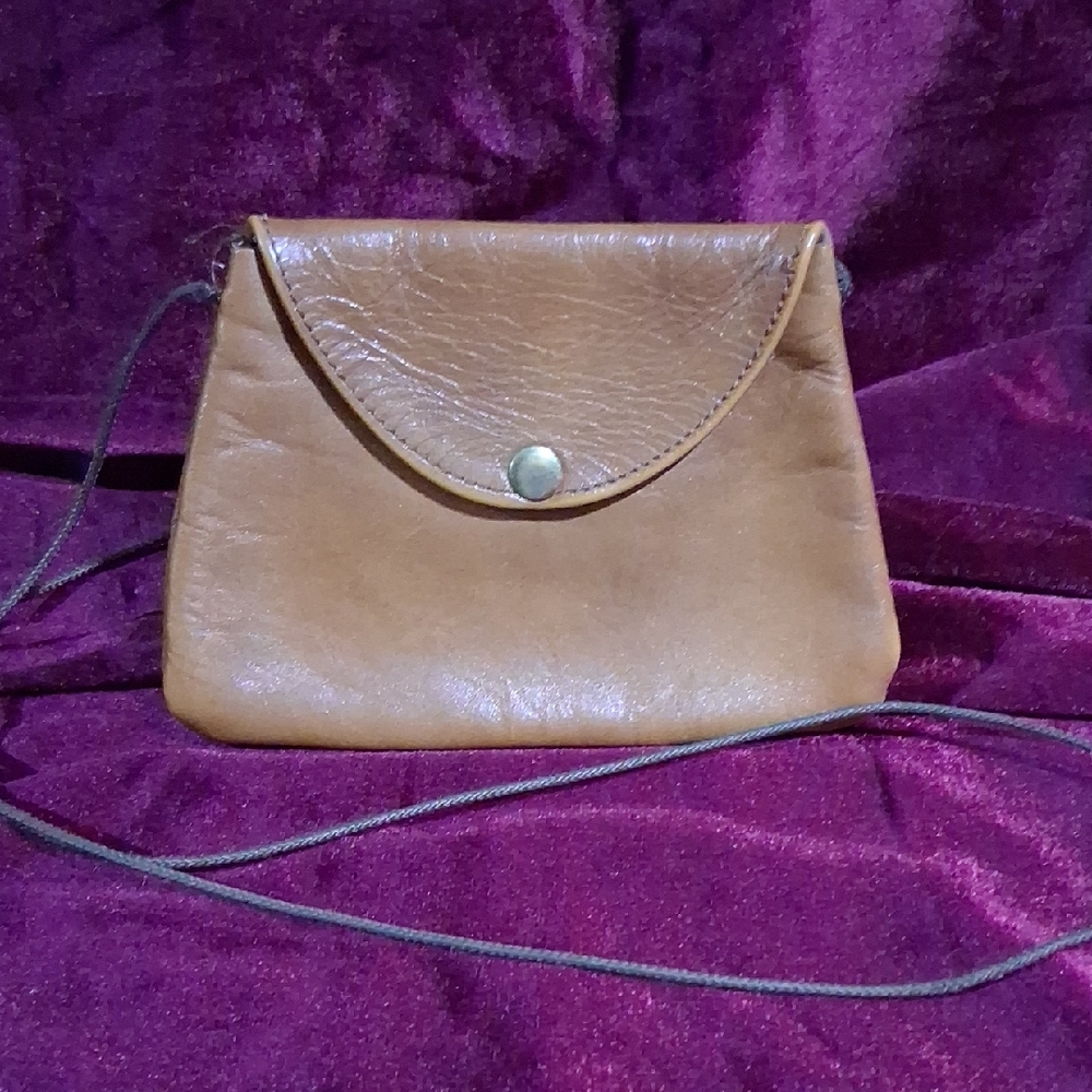Handmade Tan Leather Crossbody Bag